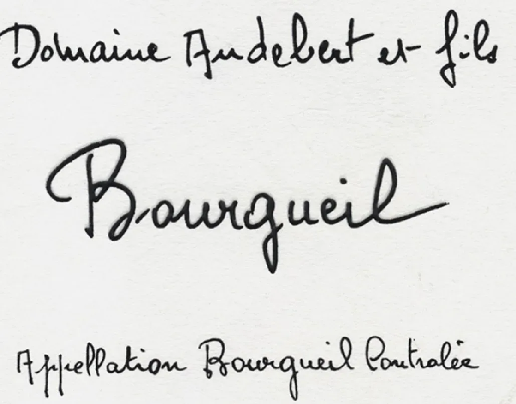 Audebert Bourgueil front label