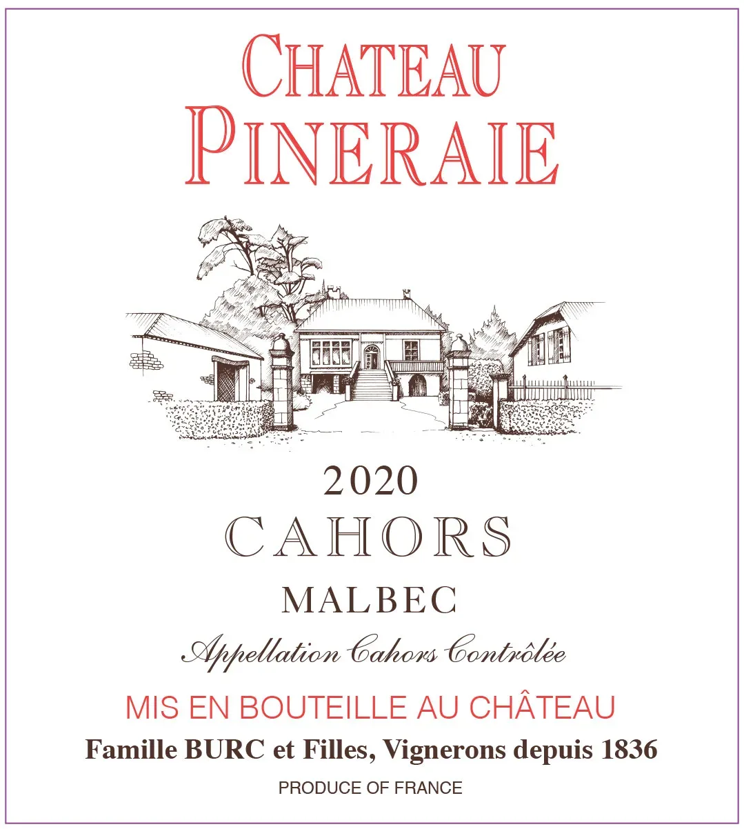 Chateau Pineraie Cahors Malbec