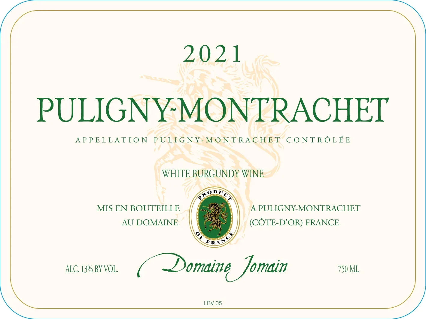 Domaine Jomain Puligny Montrachet front label
