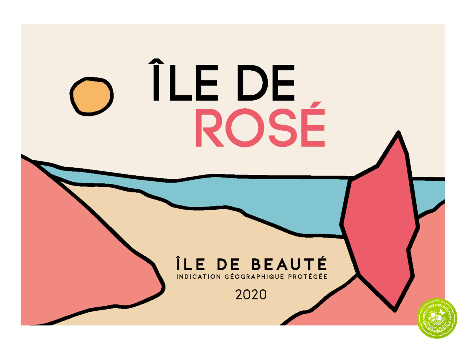 Ile de Rose Ile de Beaute rose front label