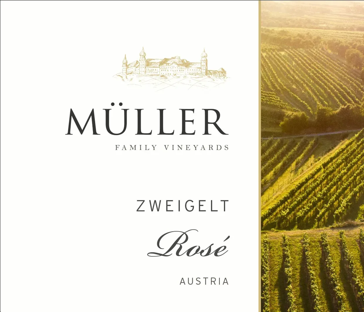 Muller Zweigelt Rose label