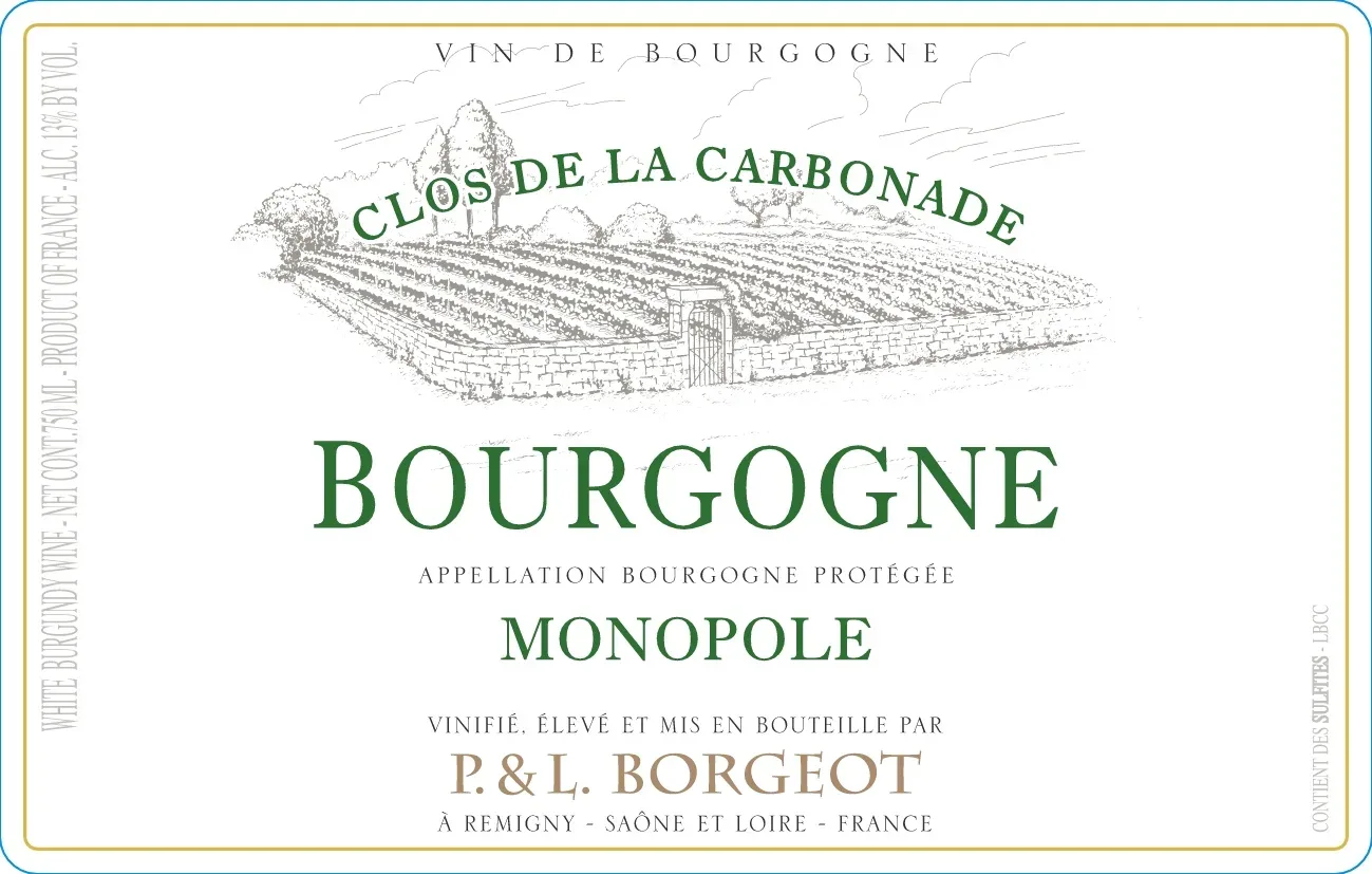 Domaine Borgeot Bourgogne Clos de la Carbonade label