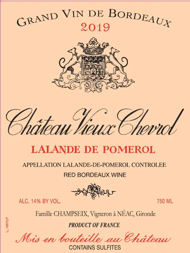 Chateau Vieux Chevrol Lalande de Pomerol front label
